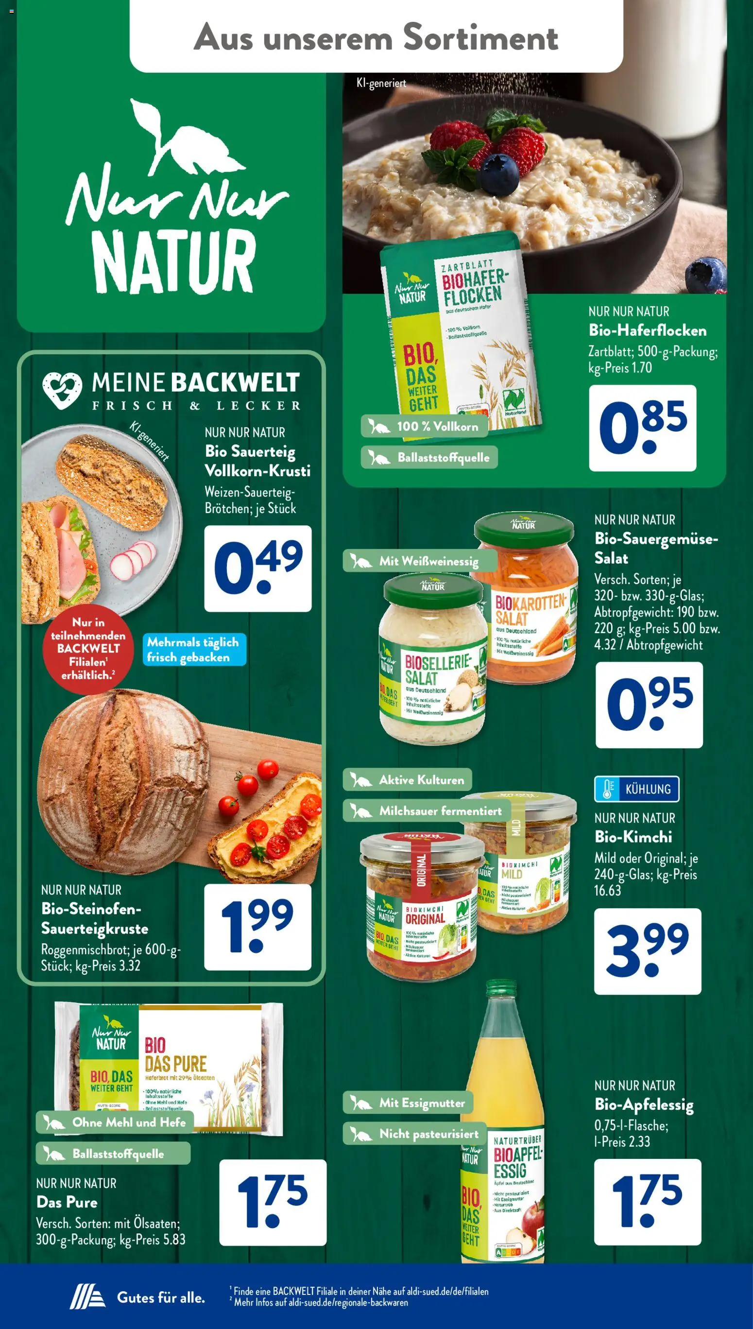 Aldi Süd Prospekt – gültig ab 08.06.2026 | Seite: 18 | Produkte: Essig, Äpfel, Flocken, Salat