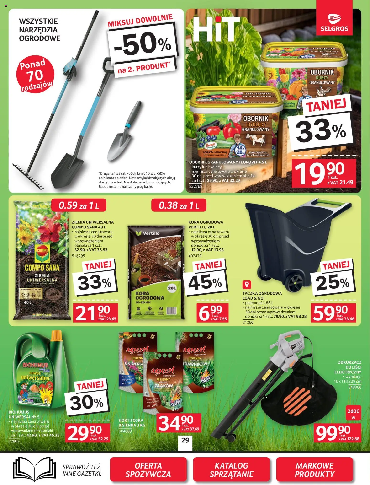 Selgros cash&carry gazetka - Oferta przemysłowa od 27.08.2026 | Strona: 31 | Produkty: Ziemia uniwersalna, Odkurzacz, Ziemia, Nawóz