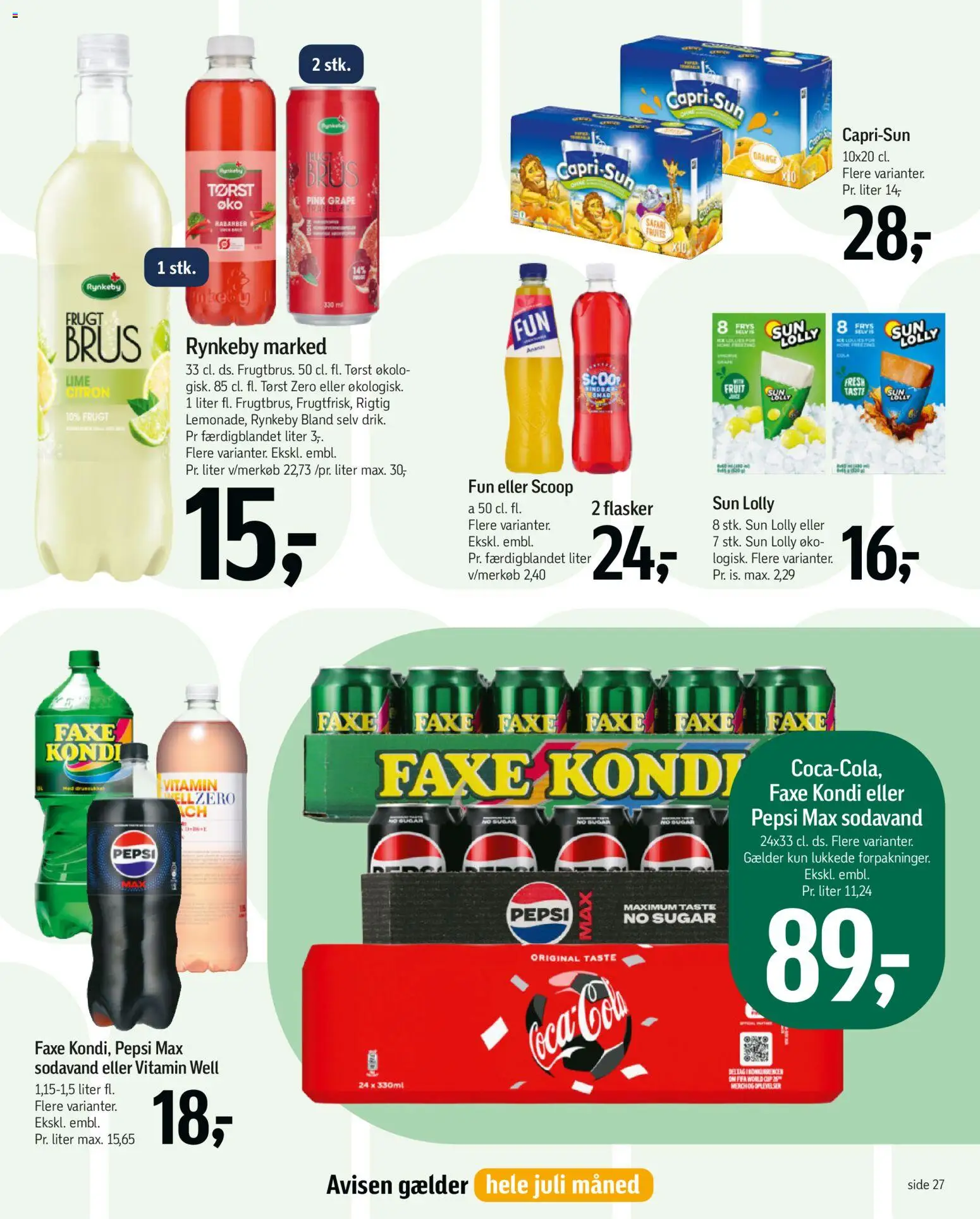 Føtex tilbudsavis – gyldig fra 26/06/2026 | Side: 41 | Produkter: Rabarber, Sodavand, Lime, Pepsi