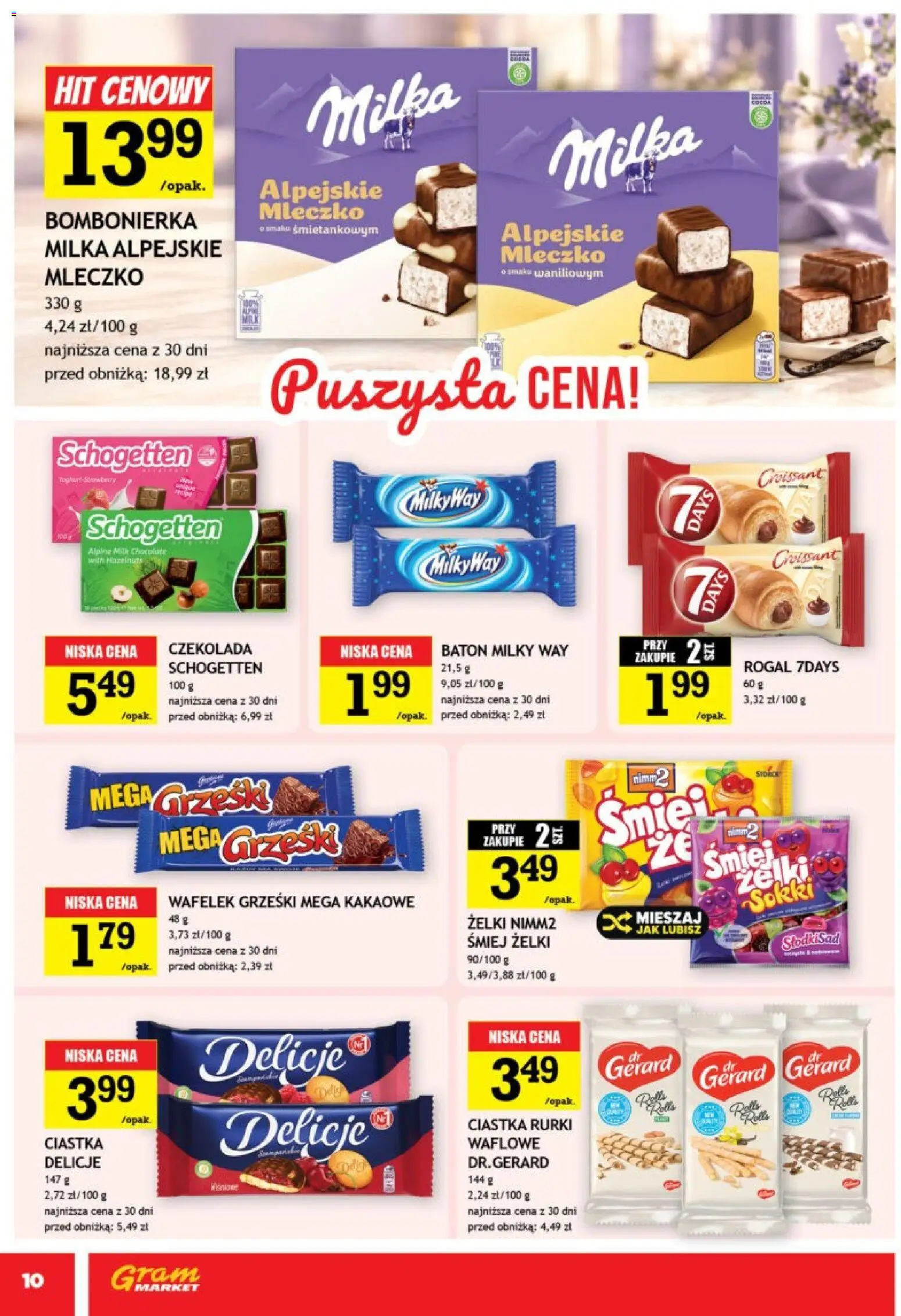 Gram Market gazetka od 28.10.2026 | Strona: 10 | Produkty: Bombonierka, Milka, Baton, Ciastka