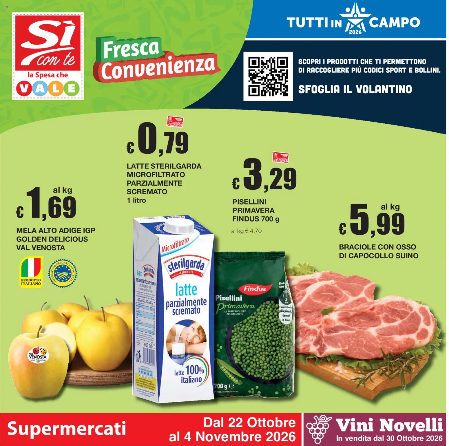 Volantino Sì con Te del 22/10/2026 | Pagina: 1 | Prodotti: Tè, Suino, Latte