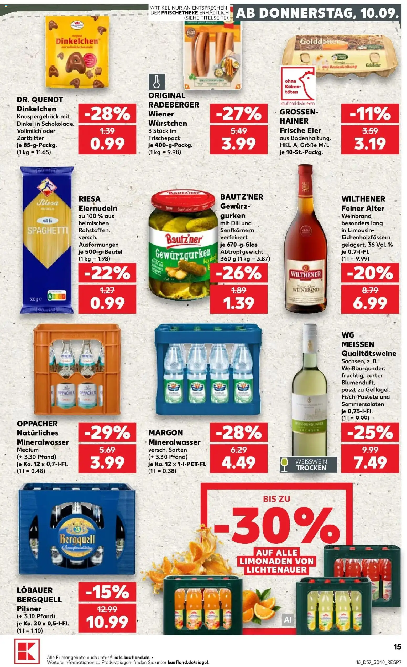 Prospekt Kaufland ab 07.09.2026 » Angebote Online zum Blättern | Seite: 24 | Produkte: Spaghetti, Weißwein, Dill, Nudeln