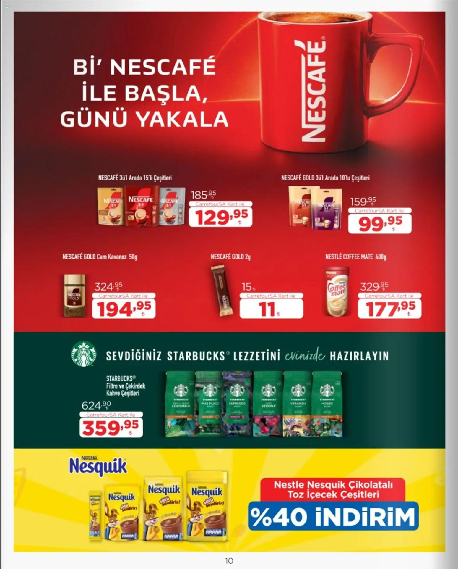 CarrefourSA Katalog - 16 Ekim 2026 tarihinden itibaren geçerlidir | Sayfa: 10 | Ürünler: Kahve, Pike