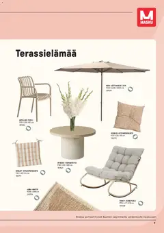 Masku-mainoslehti voimassa 09.03.2026 alkaen | Sivu: 9 | Tuotteet: Tuoli, Sohvapöytä, Matto
