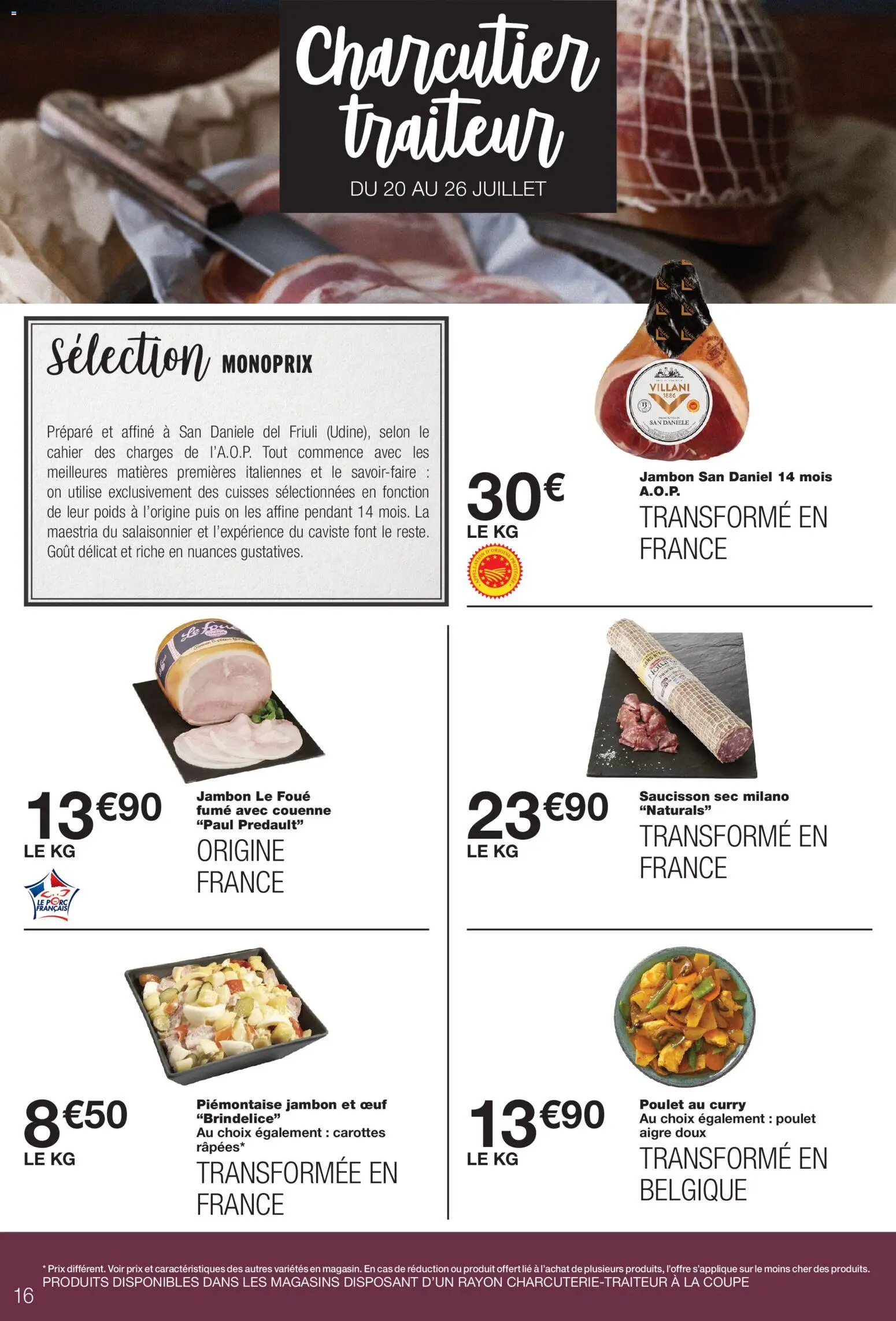 {H1} | Page: 16 | Produits: Saucisson, Poids, Jambon, Porc