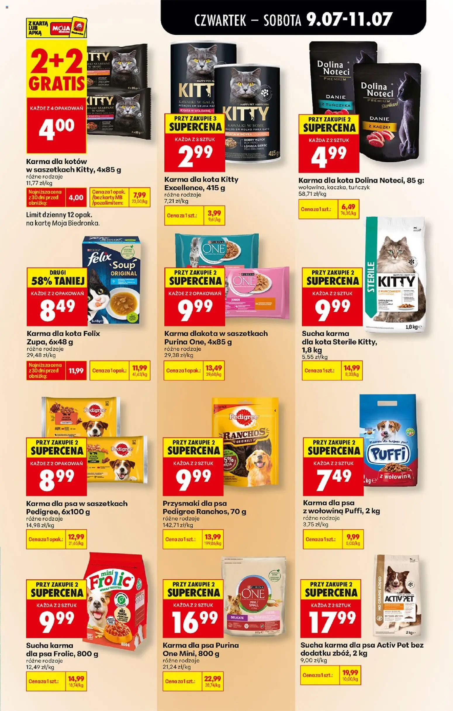 Biedronka Polsko leták - Codziennie niskie ceny od 09.07.2026 | Strana: 73 | Produkty: Felix, Purina, Pedigree