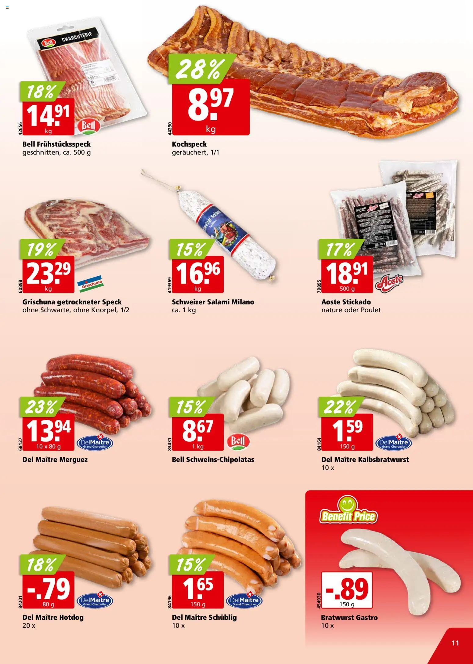 Aligro aktionen Chavannes, Matran, Genf, Sitten – gültig ab 07.09.2026 | Seite: 11 | Produkte: Salami