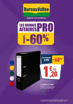 Bureau Vallée - Prévisualisation de Bureau Vallée - Les bonnes affaires PRO valide à partir de 19/10/2026
