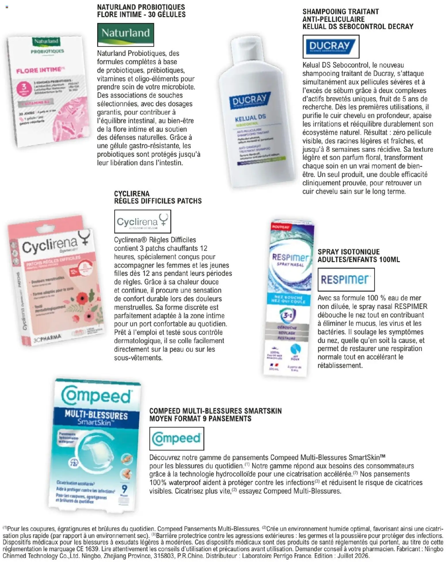 {H1} | Page: 5 | Produits: Patchs chauffants, Probiotiques, Shampooing, Distributeur