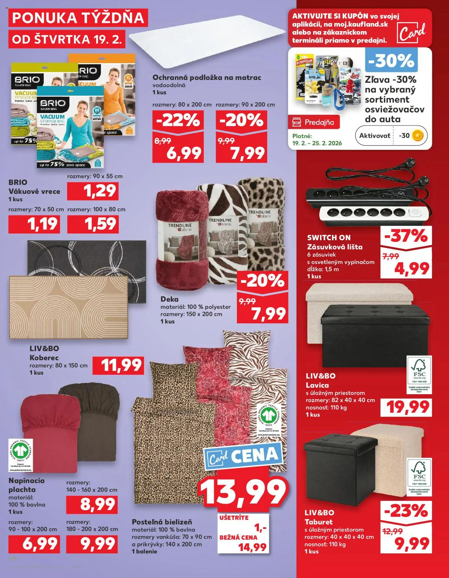 Kaufland SK akciós ujság - amely érvényes a következő dátumtól: 2026.02.19. | Oldal: 64 | Termékek: Matrac
