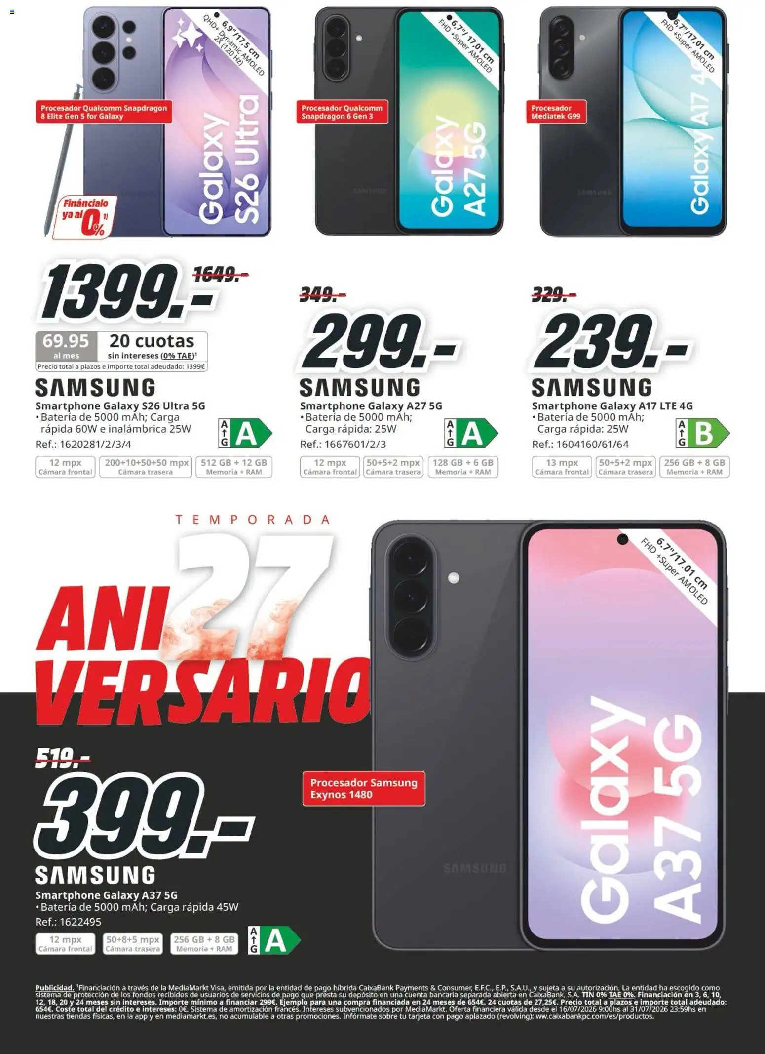 Media Markt folleto │ válido desde el 24/07/2026 | Página: 13 | Productos: Smartphone, Cámara, Batería