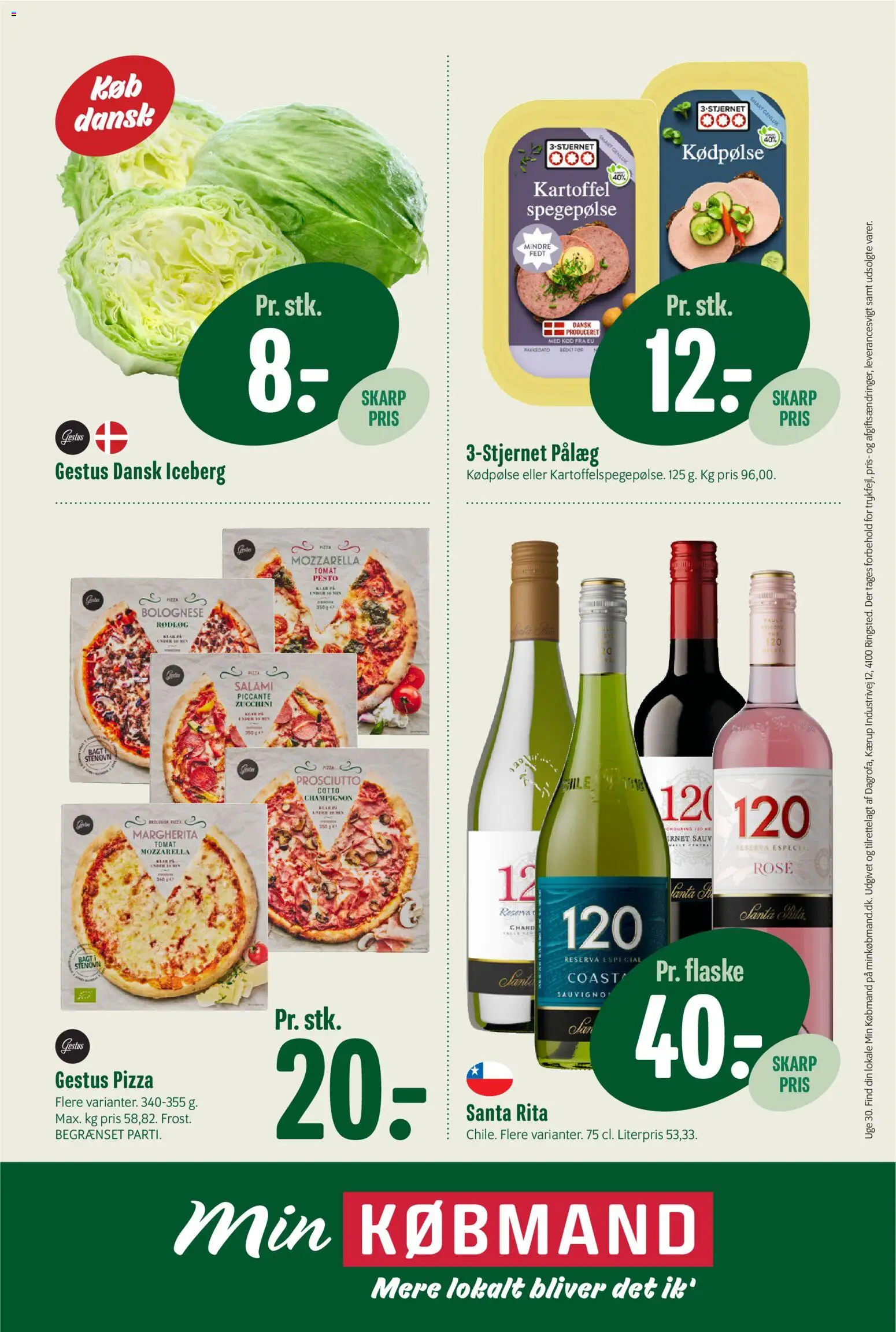 Min Købmand tilbudsavis – gyldig fra 17/07/2026 | Side: 14 | Produkter: Pizza, Rødløg, Pålæg, Mozzarella