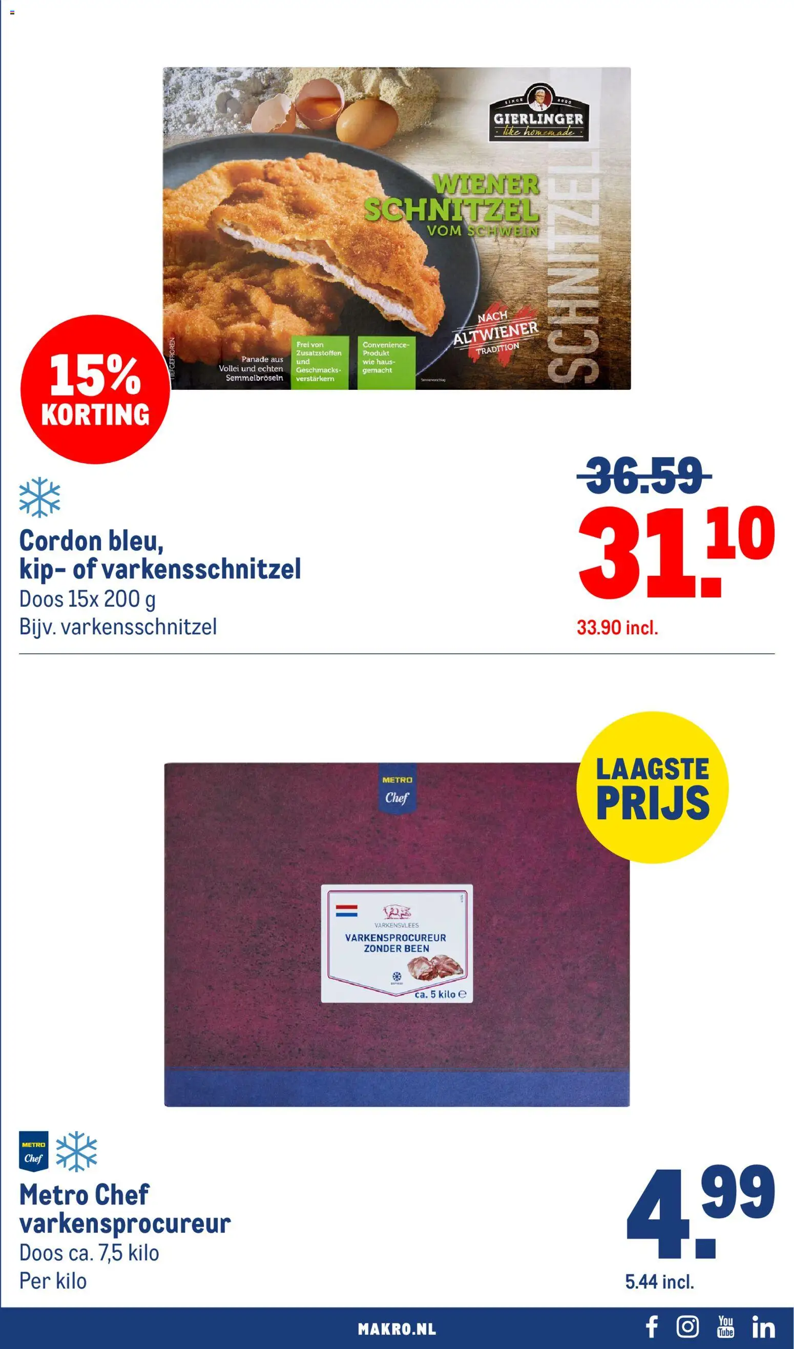 {H1} | Pagina: 69 | Producten: Varkensvlees, Schnitzel, Kip