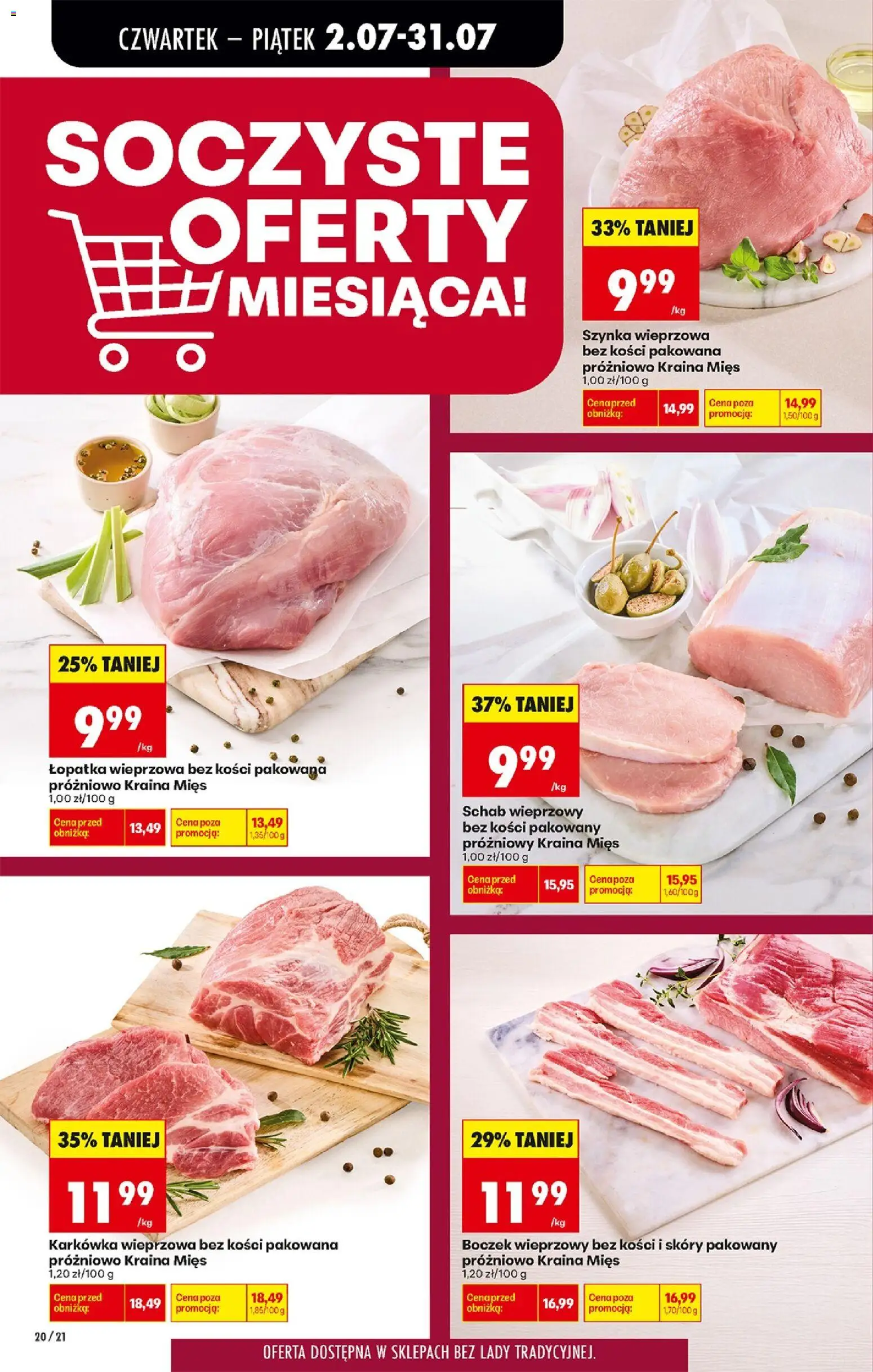 Biedronka gazetka od czwartku od 02.07.2026 | Strona: 22 | Produkty: Schab, Kraina mięs, Schab wieprzowy, Boczek