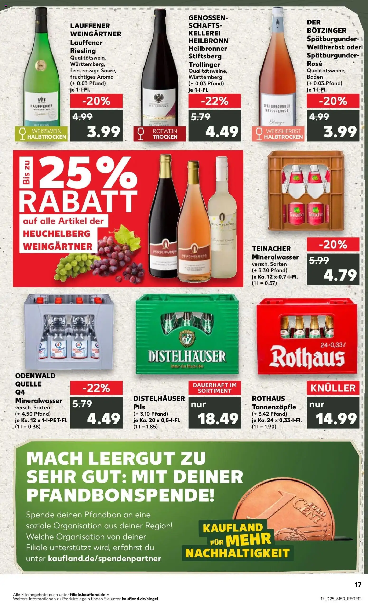 Kaufland Prospekt Eberbach – gültig ab 15.06.2026 | Seite: 2 | Produkte: Weißwein, Rotwein, Pils, Mineralwasser