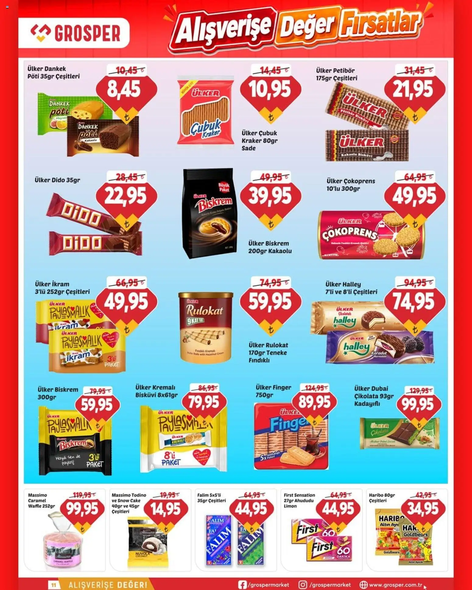 Grosper Katalog - 15 Temmuz 2026 tarihinden itibaren geçerlidir | Sayfa: 16 | Ürünler: Çikolata, Limon, Ahududu, Bisküvi
