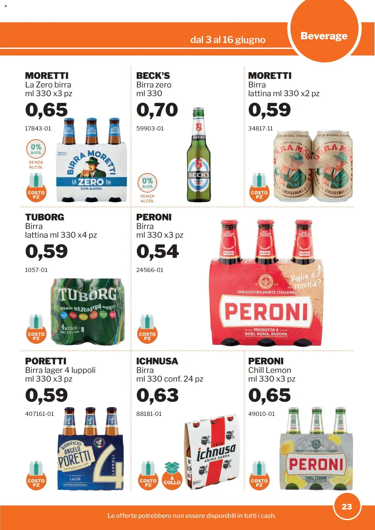 Volantino Sogegross del 03.06.2026 | Pagina: 23 | Prodotti: Birra