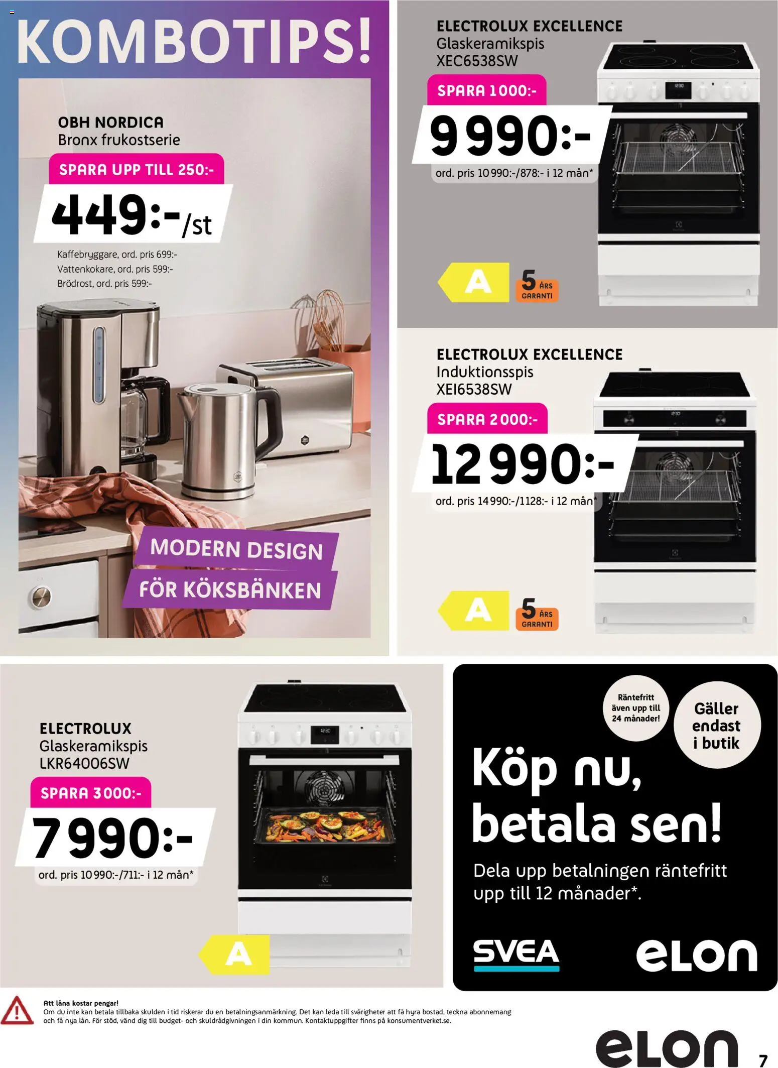 Elon reklamblad aktuell från 21/09/2026 | Sida: 7 | Produkter: Galler, Induktionsspis