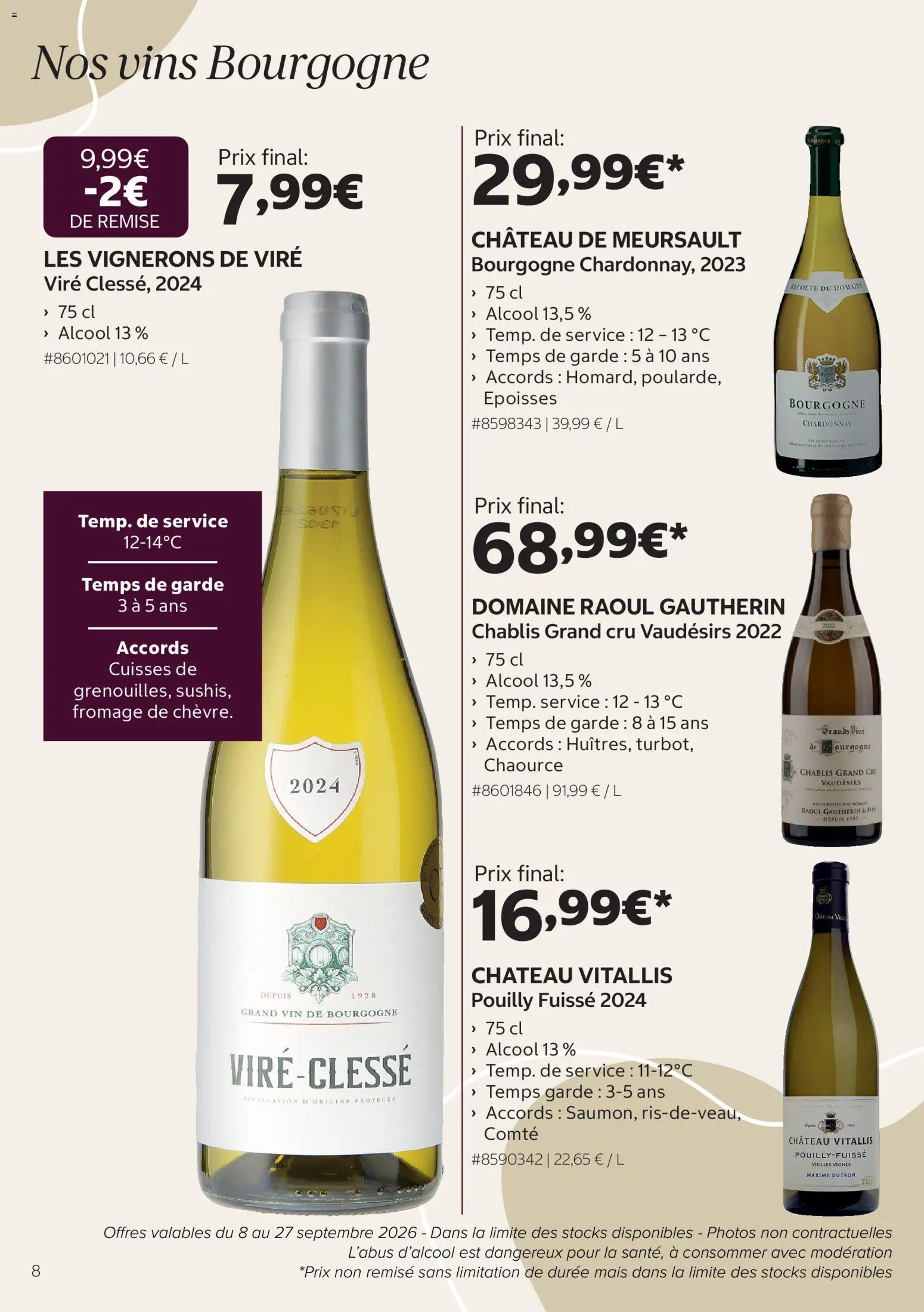 {H1} | Page: 8 | Produits: Mais, Bourgogne, Chablis, Époisses