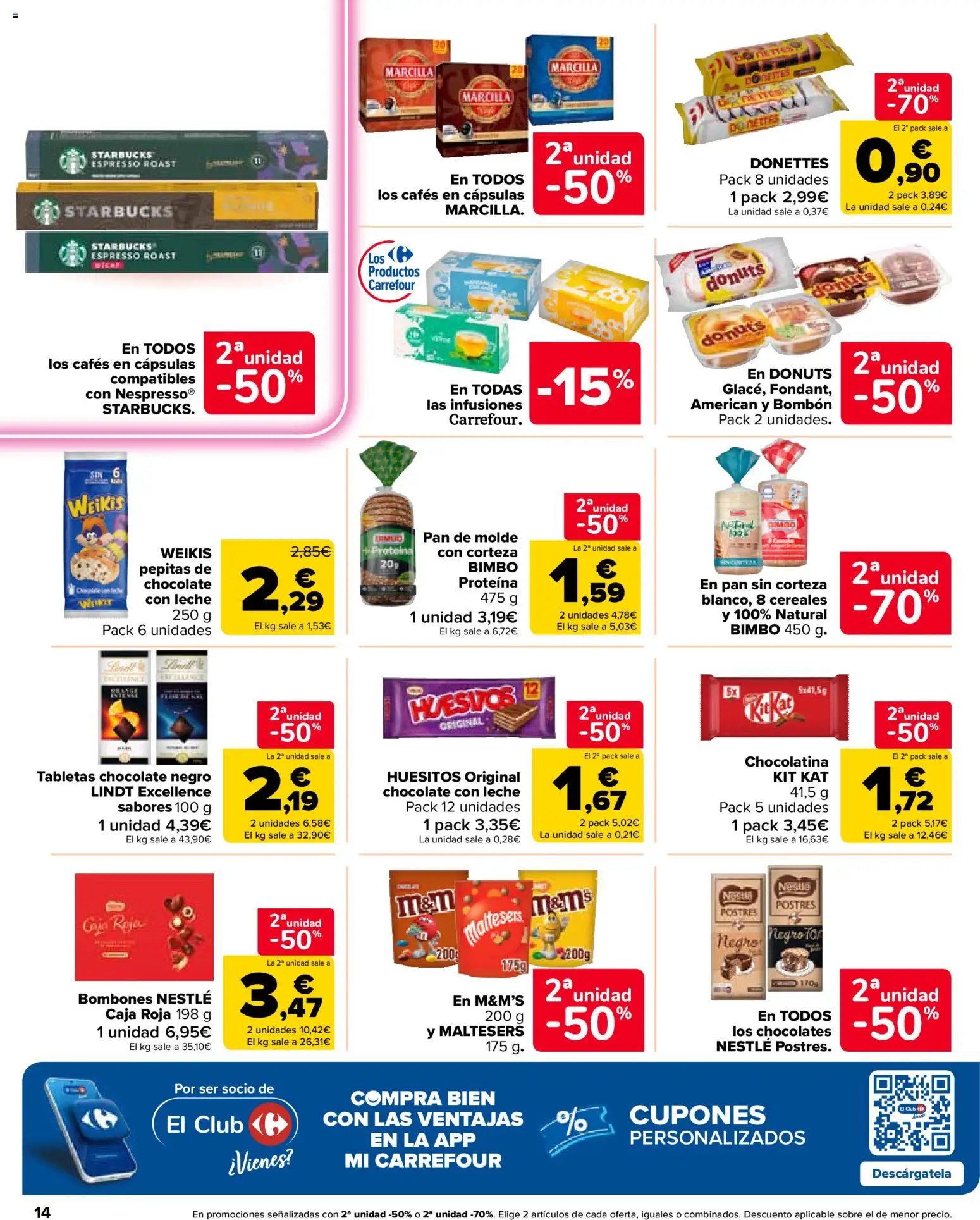 Carrefour Market folleto │ válido desde el 10/09/2026 | Página: 14 | Productos: Leche, Pan, Donuts, Caja