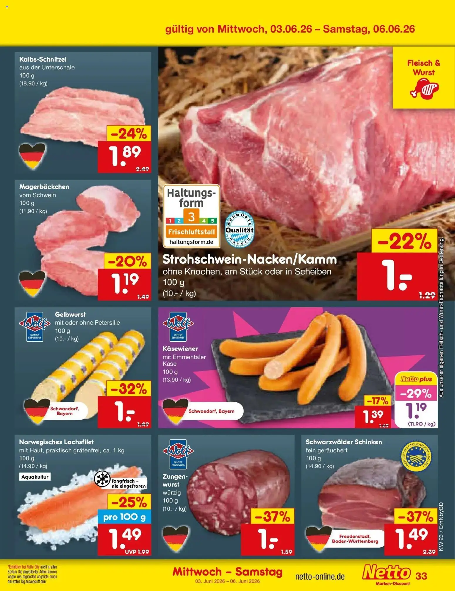 Netto Marken-Discount Prospekt Ergolding – gültig ab 01.06.2026 | Seite: 47 | Produkte: Wurst, Petersilie, Schinken, Fleisch