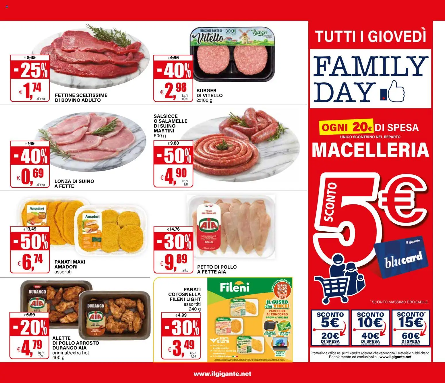Volantino Il Gigante del 21/09/2026 | Pagina: 15 | Prodotti: Suino, Vitello, Lenti, Samsung