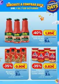Vista previa Garbanzos, alubias o lentejas cocidas LUENG, Garbanzos, alubias o lentejas cocidas LUENG 400 g válido desde el 01/10/2026 | Página: 17 | Productos: Aceite, Tomate, Aceite de oliva, Lentejas