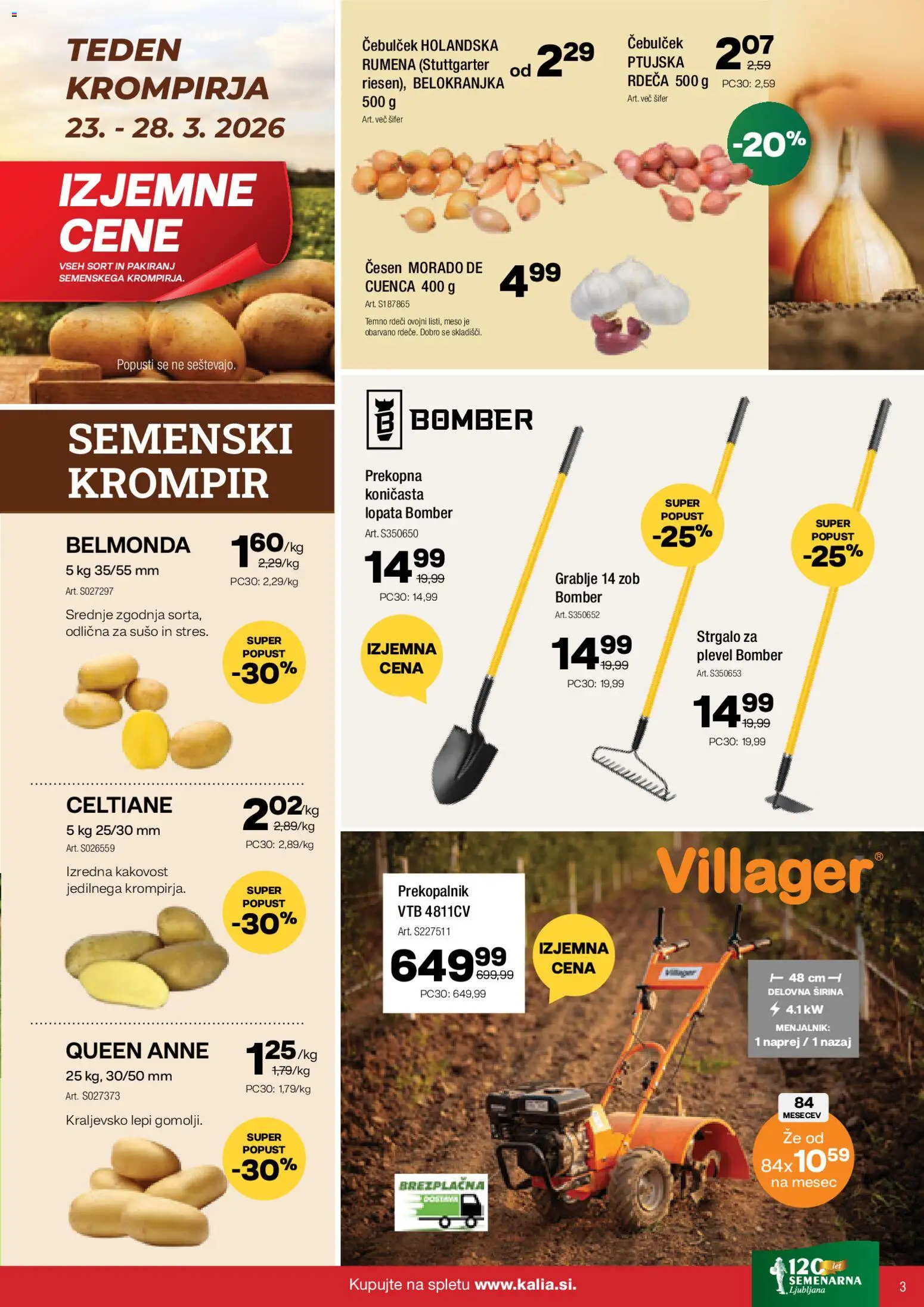 Novi Kalia katalog ponudbe – veljaven od 23.03.2026 | Stran: 3 | Izdelki: Krompir, Cesen