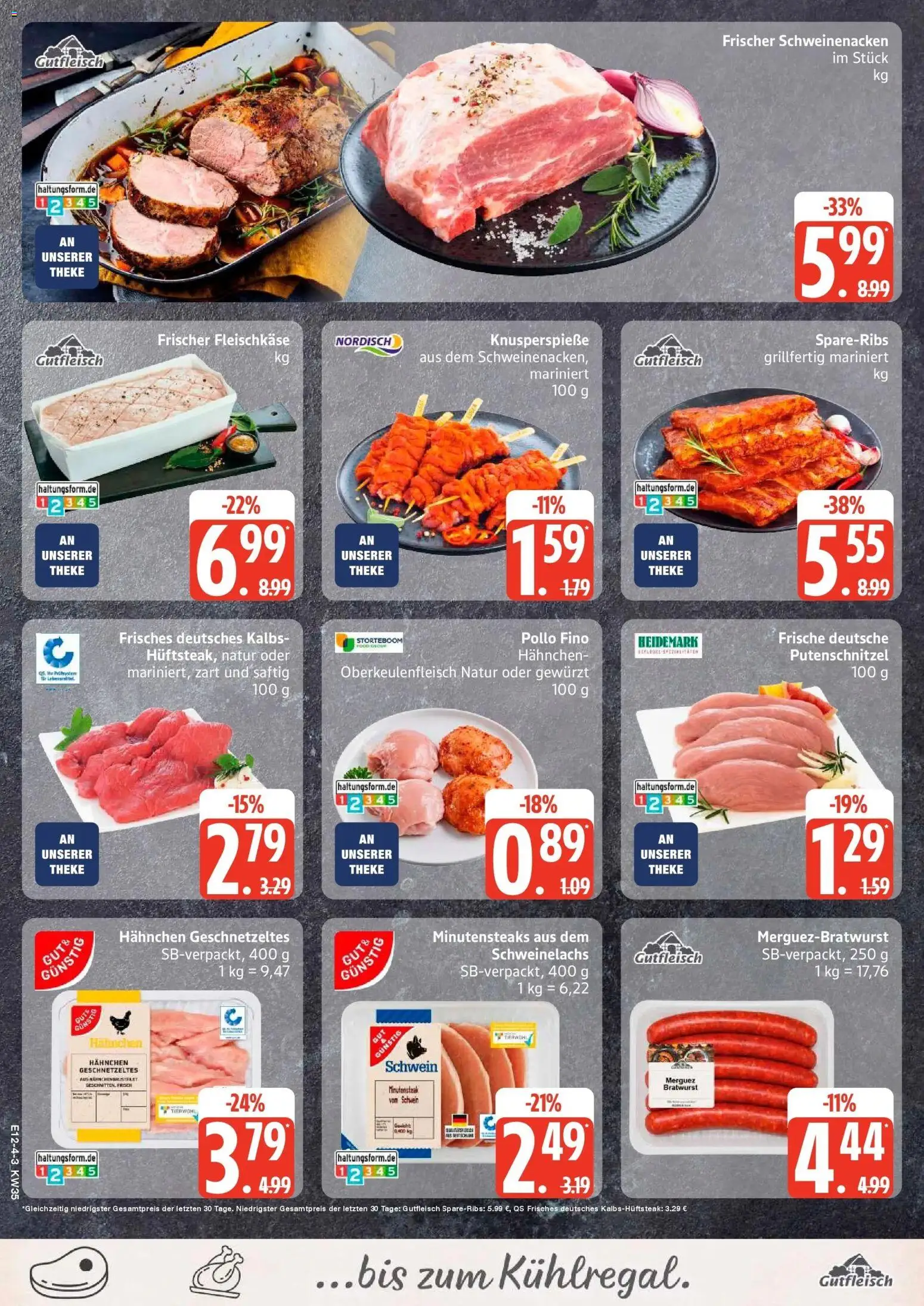 Edeka Prospekt Norderstedt (ab 24.08.2026) » Angebote Online | Seite: 4 | Produkte: Hahnchen, Theke, Schweinenacken, Putenschnitzel
