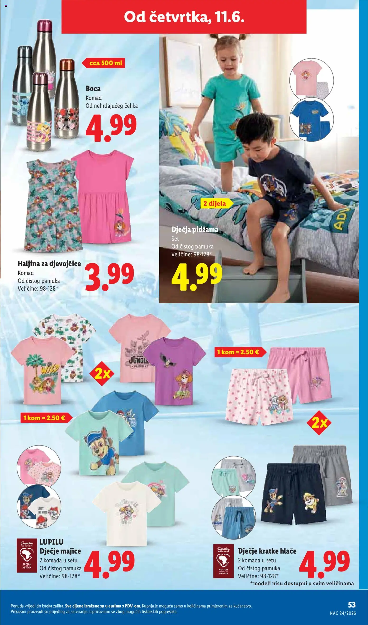 Lidl katalog | vrijedi od 08.06.2026 | Stranica: 53 | Proizvodi: Hlače, Kratke hlače, Pidžama, Haljina