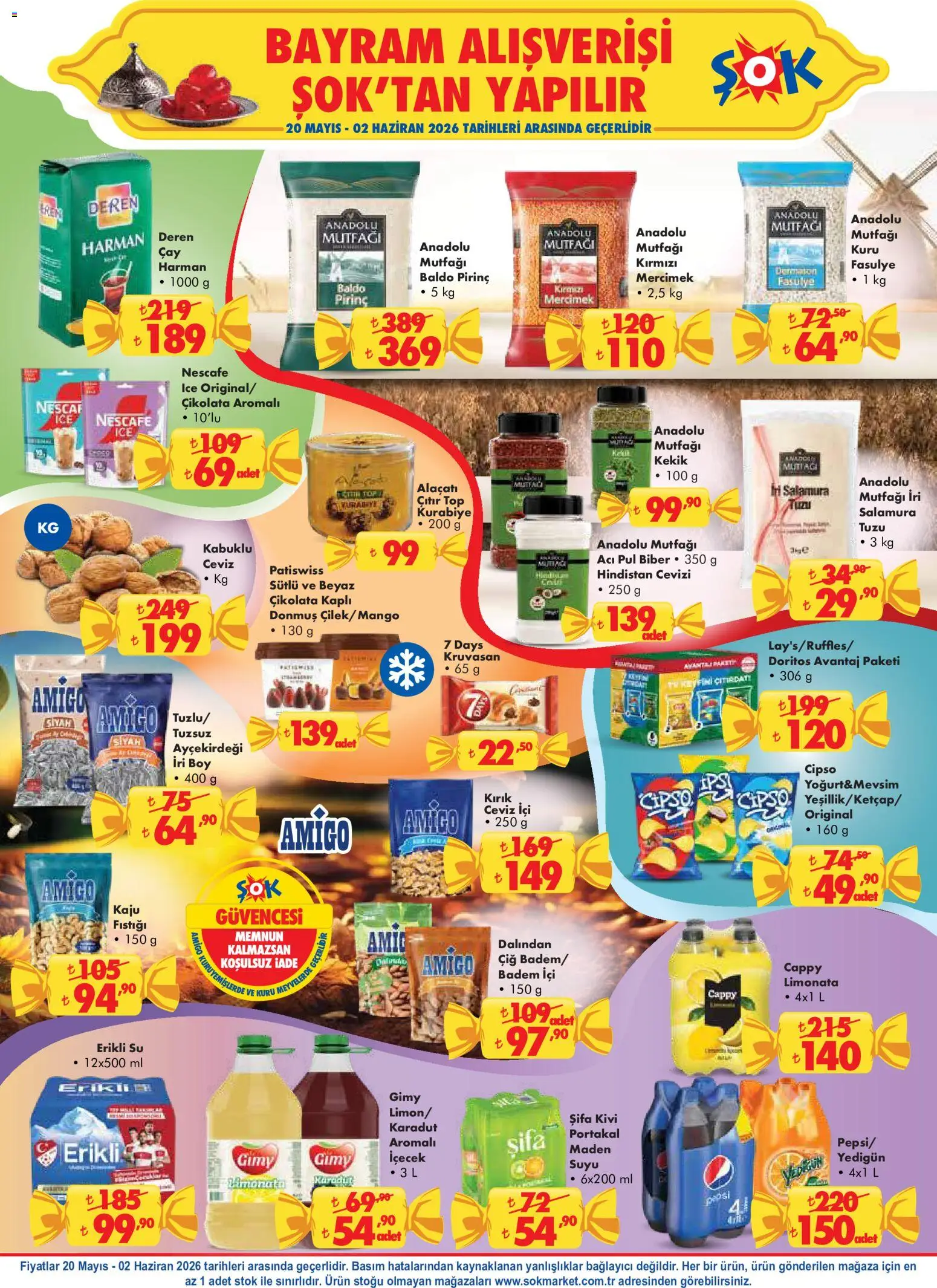 Şok Market aktüel ürünler kataloğu yayımlandı! Bu hafta 20 Mayıs 2026 - 02 Haziran 2026 günü Şok Market indirimli ürünleri