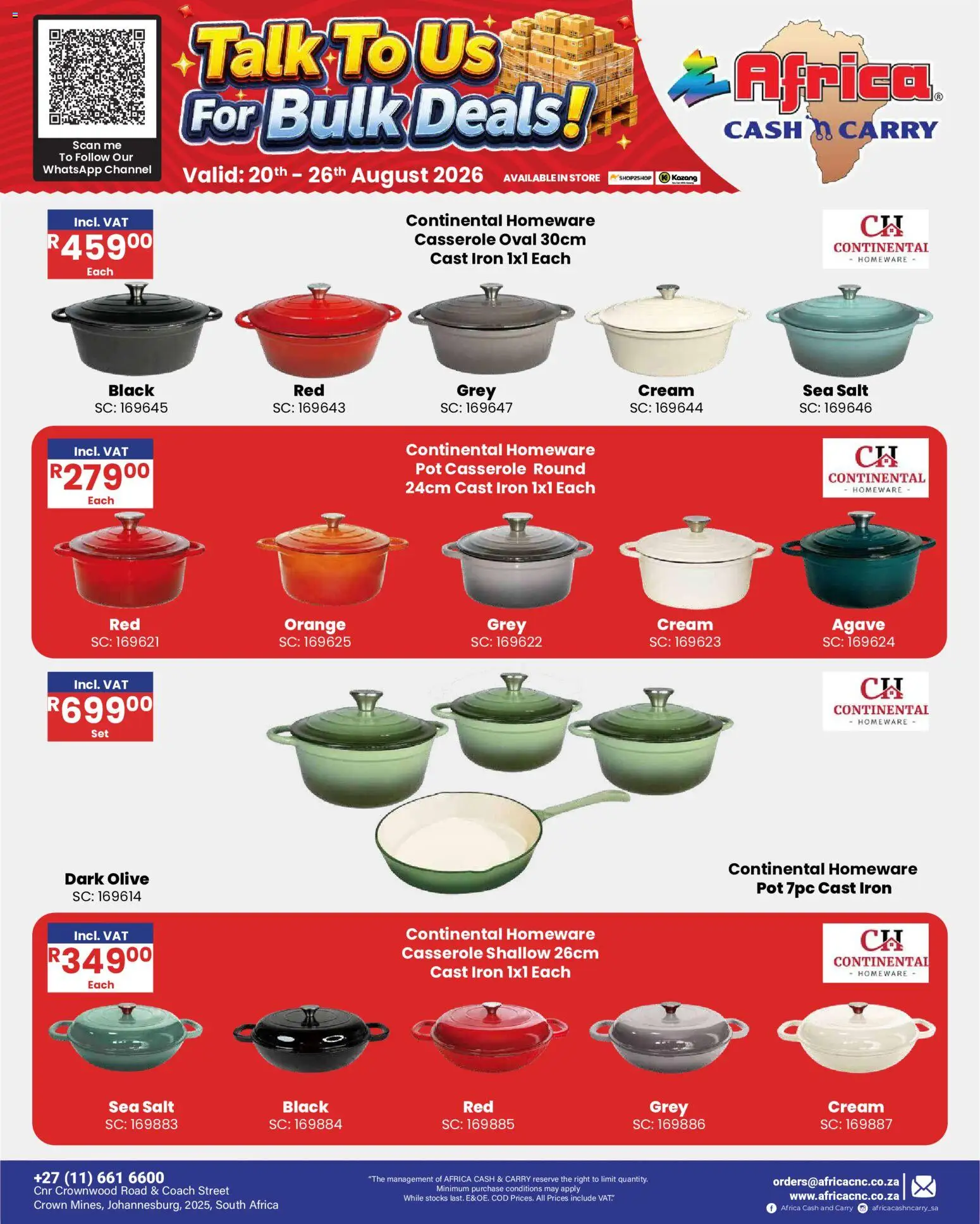 New Africa Cash & Carry catalogue – valid from 20/08/2026 | Page: 48 | Products: Iron, Agave, Cream, Salt