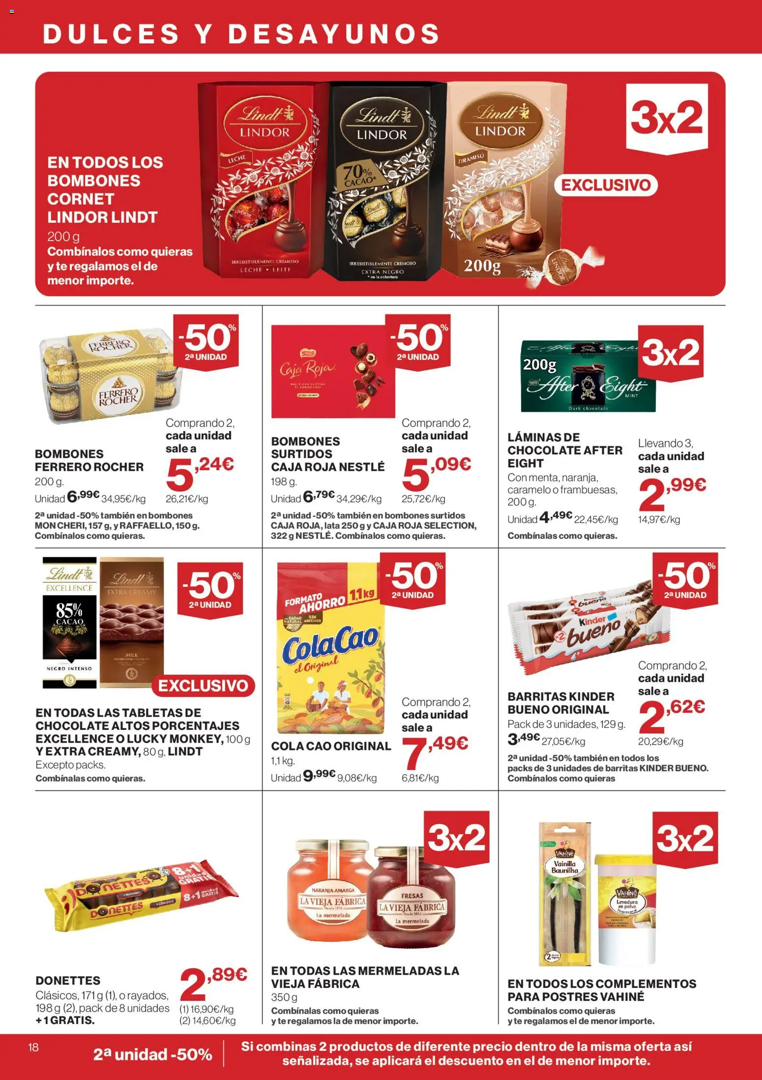 Supercor folleto │ válido desde el 28/10/2026 | Página: 18 | Productos: Polvo, Mermelada, Lindt, Té