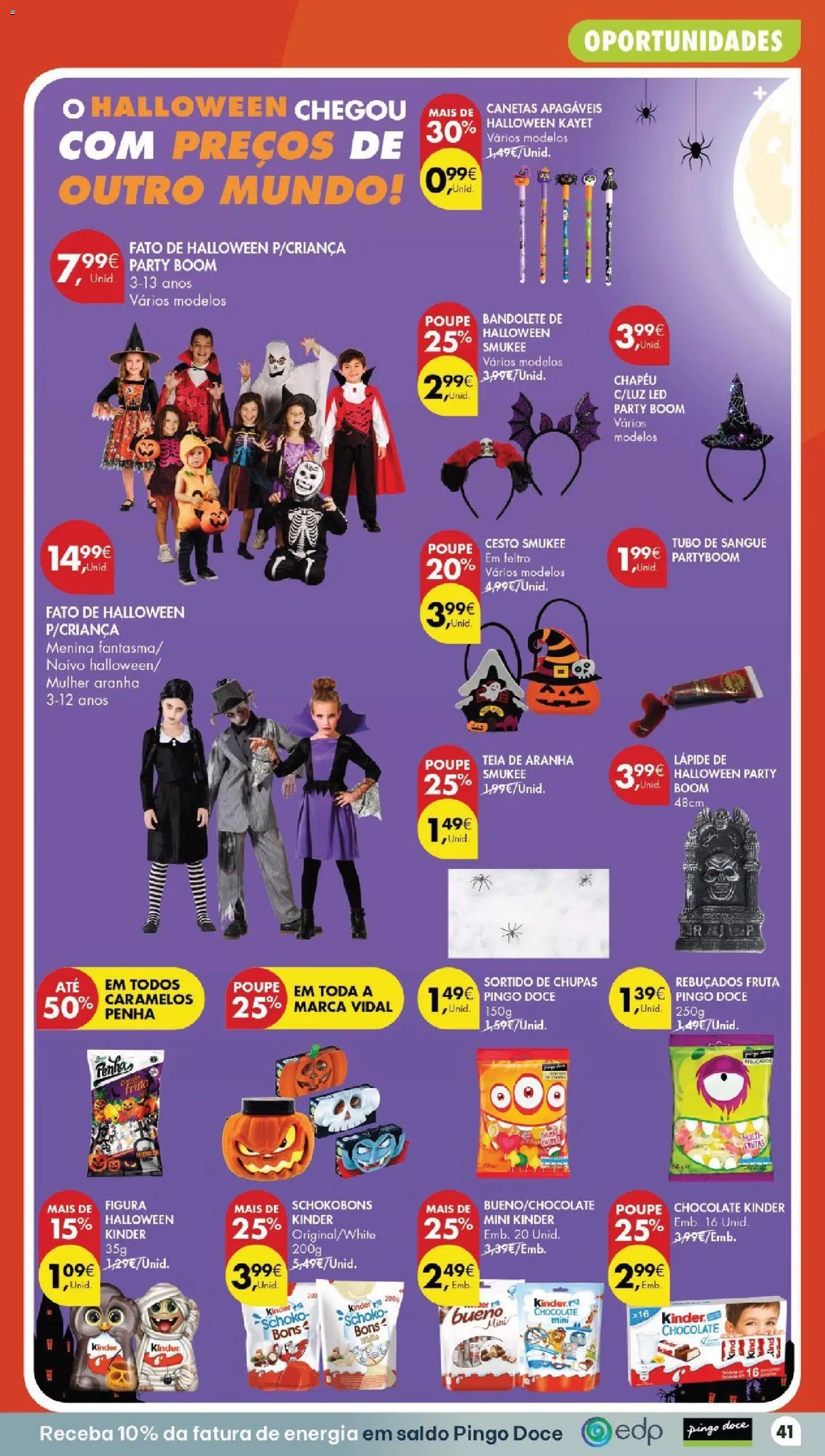 Pingo Doce folheto │ válido de 20/10/2026 | Página: 47 | Produtos: Chapéu, Rebuçados, Chocolate, Fato
