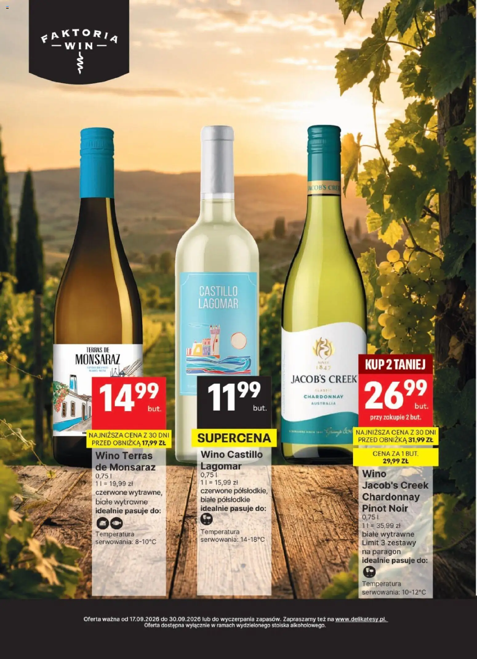 Delikatesy Centrum gazetka - DeliBarek od 17.09.2026 | Strona: 4 | Produkty: Chardonnay, Wino