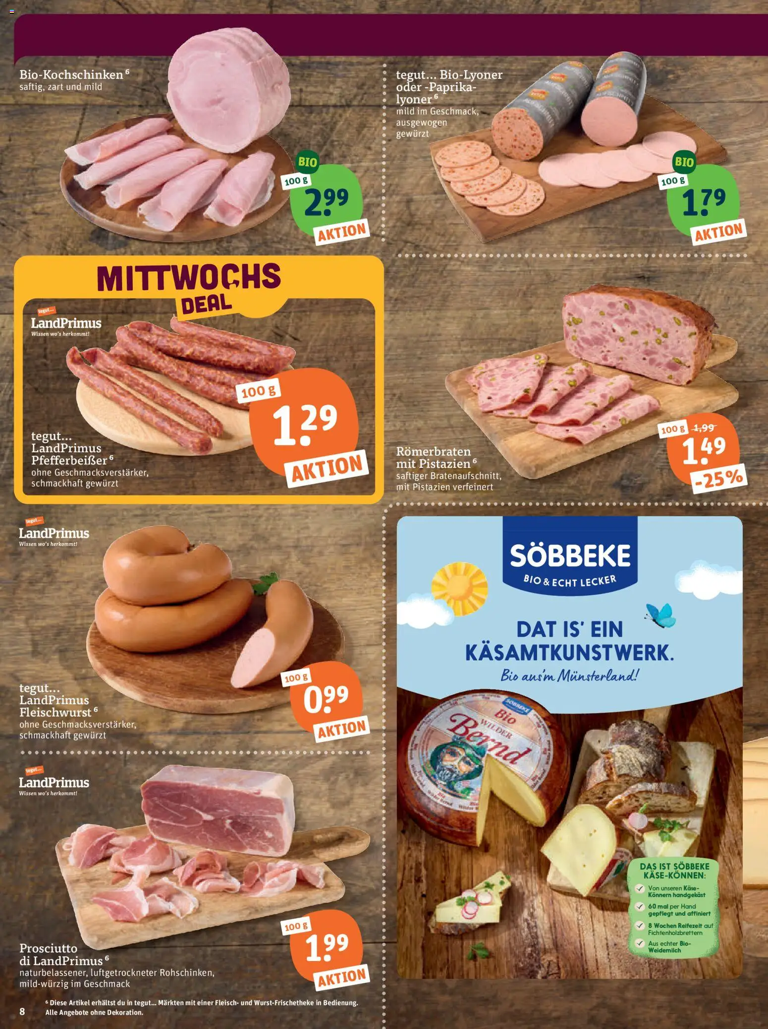 Tegut Prospekt – gültig ab 12.10.2026 | Seite: 10 | Produkte: Käse, Pistazien, Paprika, Fleisch