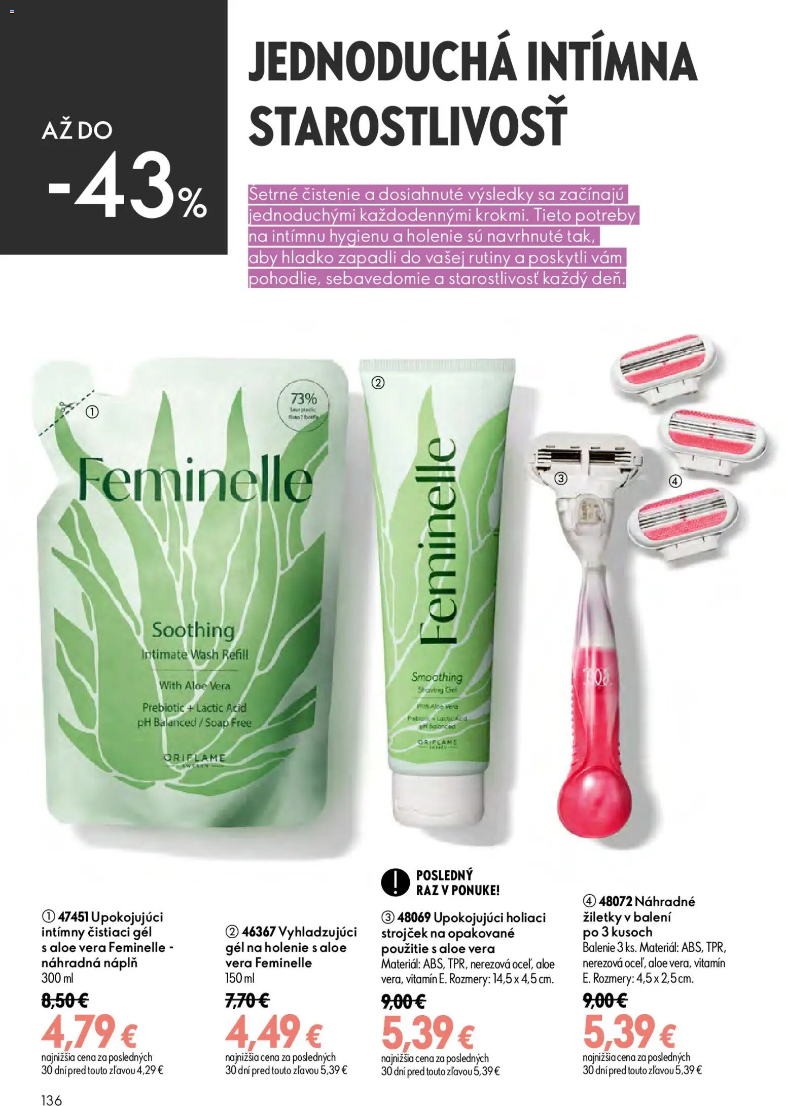 Nové Oriflame akcie – leták je platný od 19.08.2026 | Strana: 136 | Produkty: Strojček, Aloe Vera