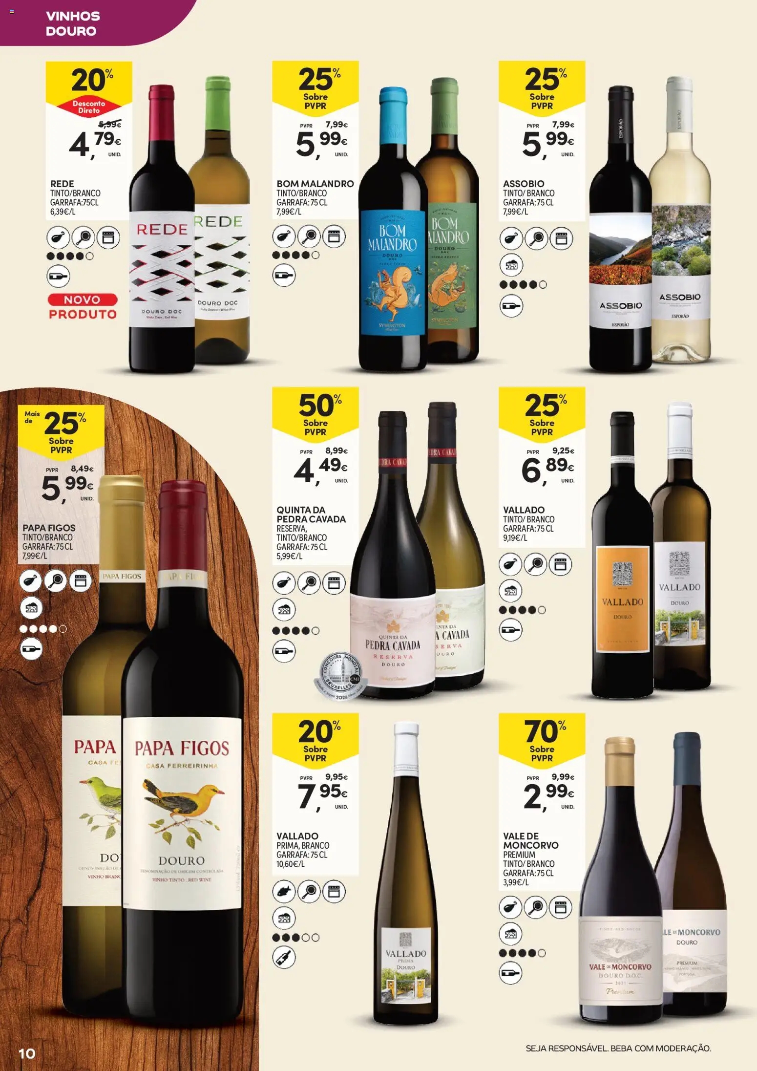 Continente Vinhos, Enchidos e Queijos │ válido de 22/09/2026 | Página: 10 | Produtos: Figos, Papa, Vinho, Vinho tinto