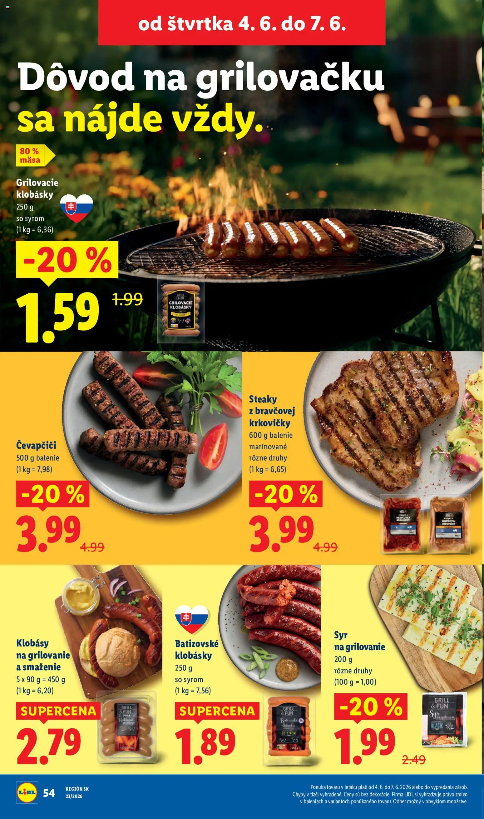 Nové Lidl akcie – leták je platný od 01.06.2026 | Strana: 66 | Produkty: Syr