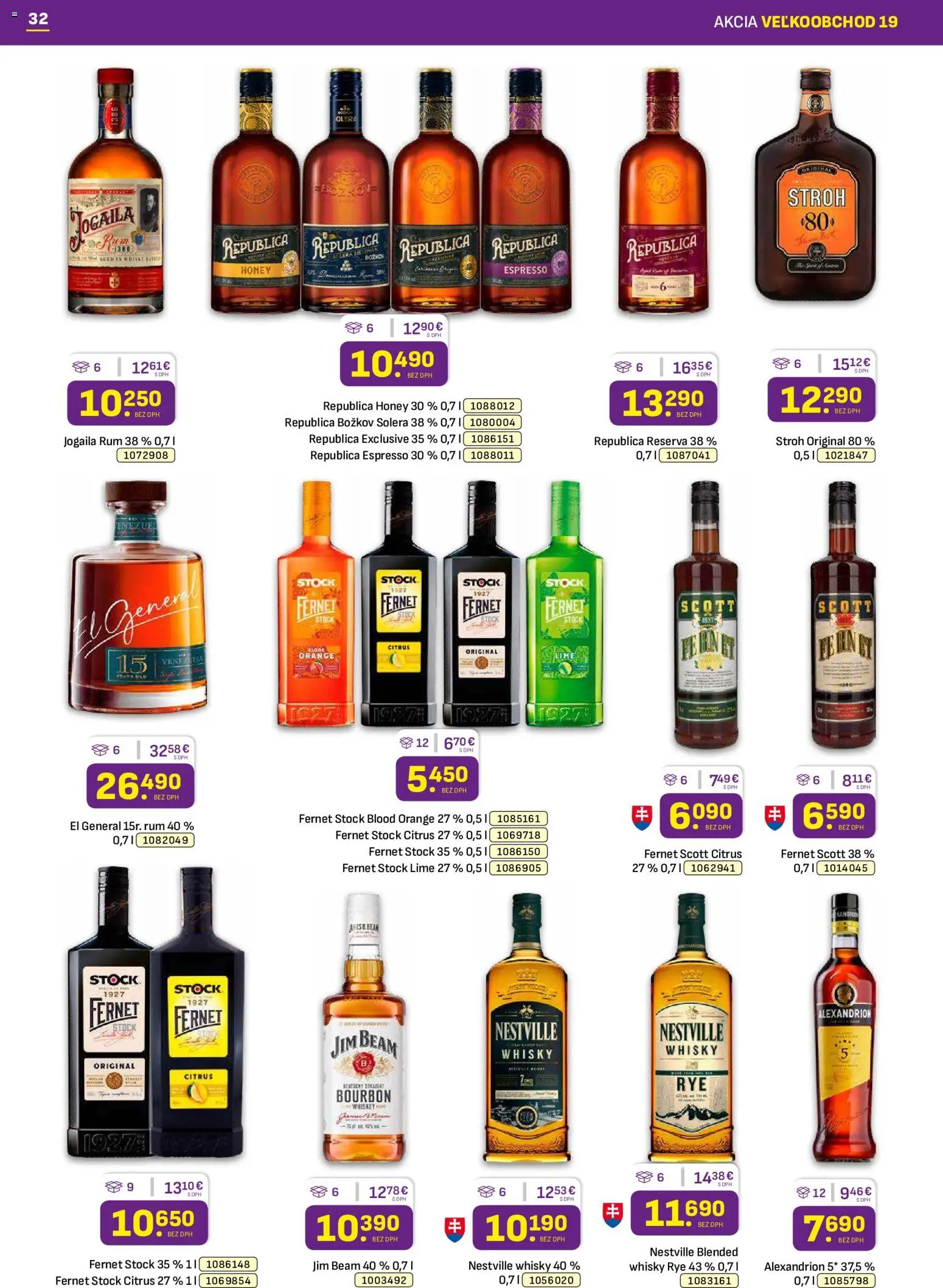 Nové Libex akcie – leták je platný od 21.09.2026 | Strana: 32 | Produkty: Republica, Fernet, Fernet Stock, Republica Honey