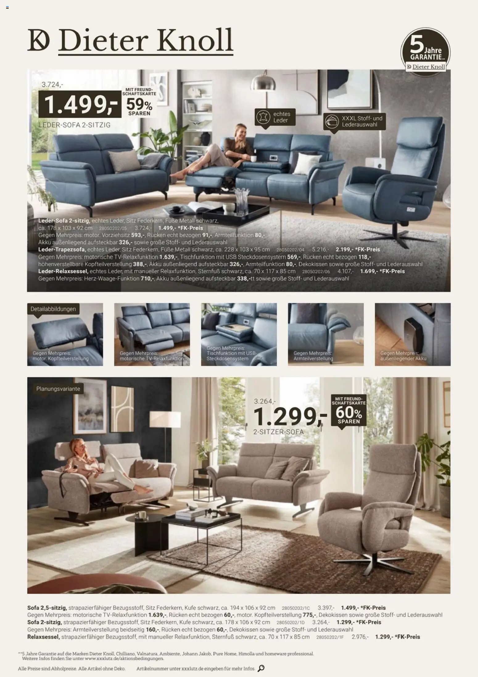 XXXLutz Dieter Knoll Spezial – gültig ab 01.08.2026 | Seite: 4 | Produkte: USB, Ledersofa, Sofa