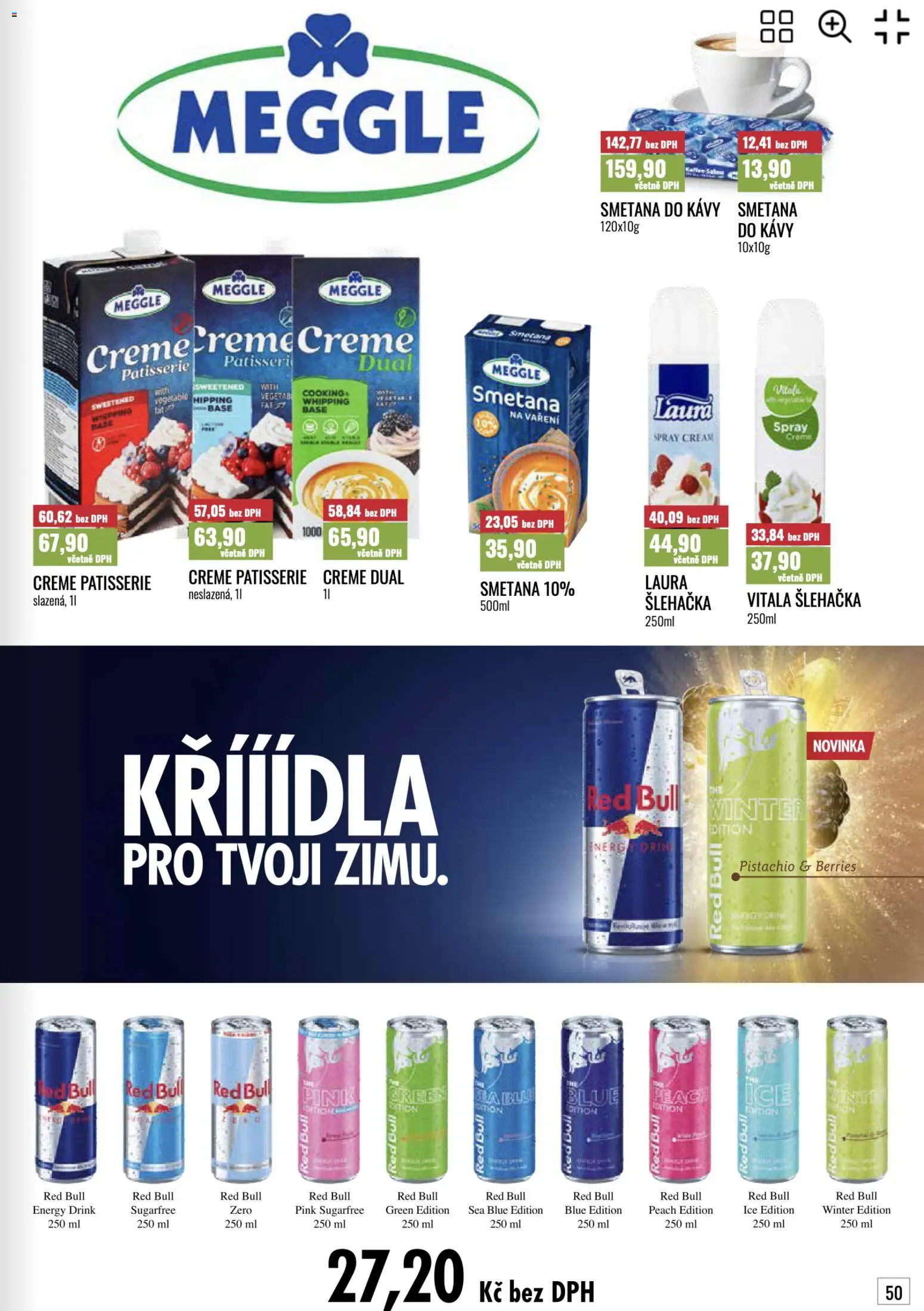 Ratio leták od 01.10.2026 | Strana: 51 | Produkty: Smetana, Šlehačka, Smetana do kávy, Red Bull