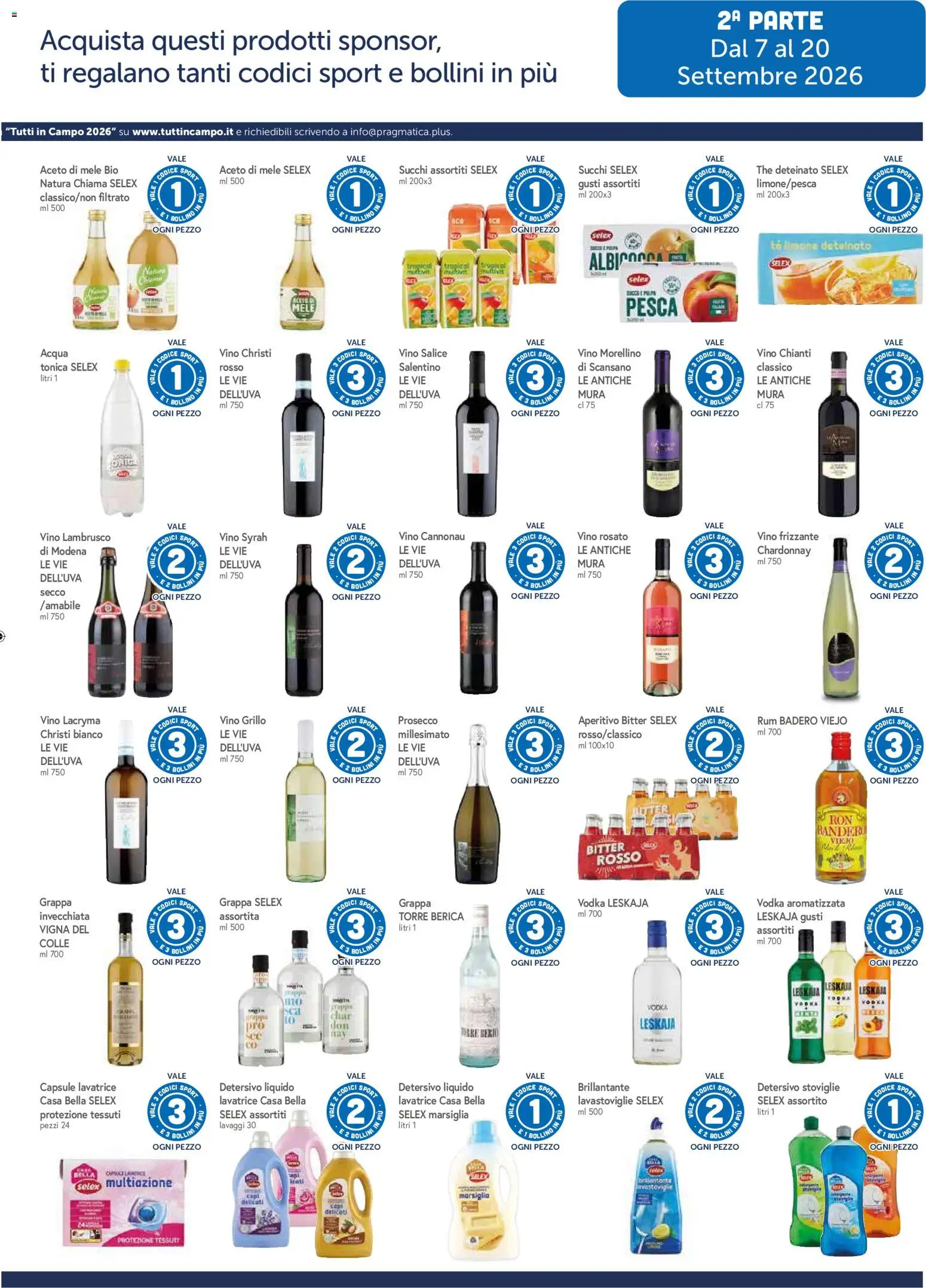 Volantino Famila del 07/09/2026 | Pagina: 18 | Prodotti: Vino rosato, Prosecco, Lavatrice, Vino Chianti