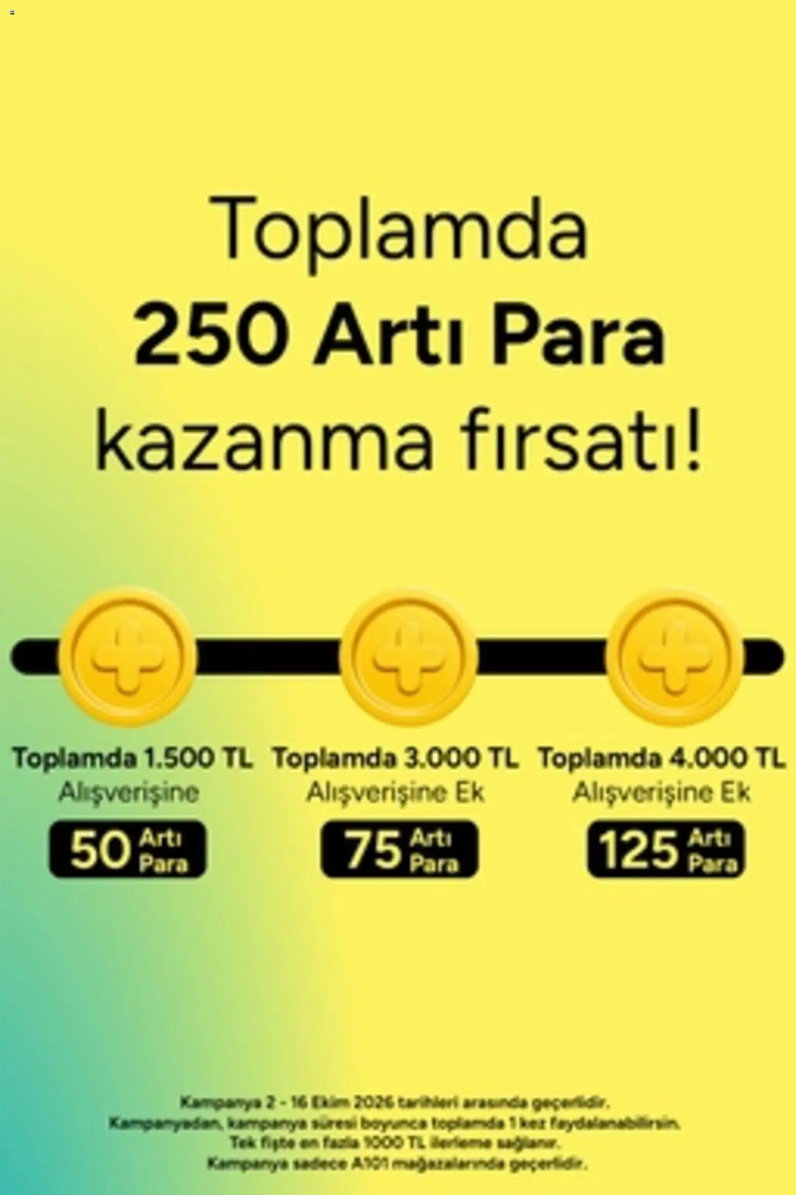 A101 - Arti - 02 Ekim 2026 tarihinden itibaren geçerlidir | Sayfa: 1