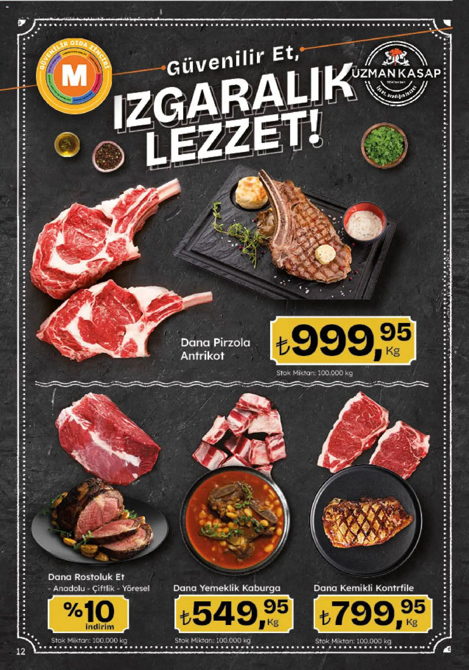 Migros Katalog - Migroskop - 20 Ağustos 2026 tarihinden itibaren geçerlidir | Sayfa: 12 | Ürünler: Et, Pirzola