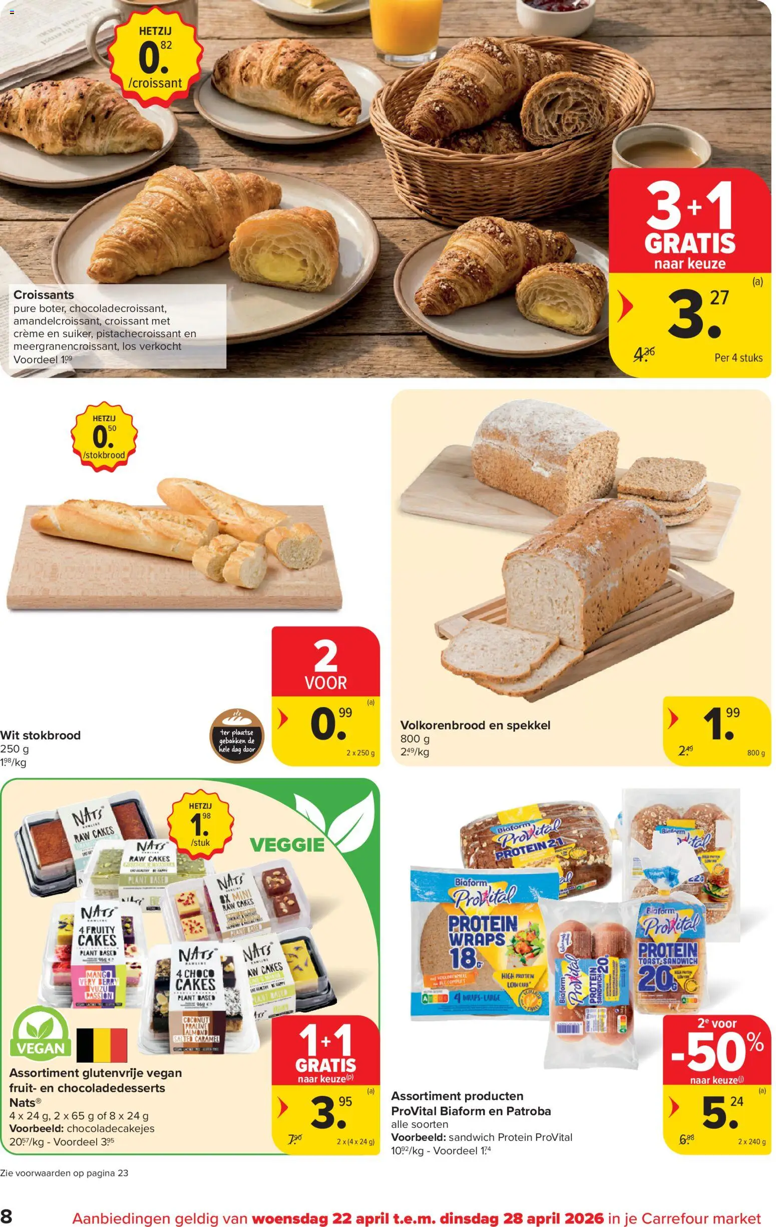 {H1} | Pagina: 8 | Producten: Sandwich, Stokbrood, Fruit, Crème