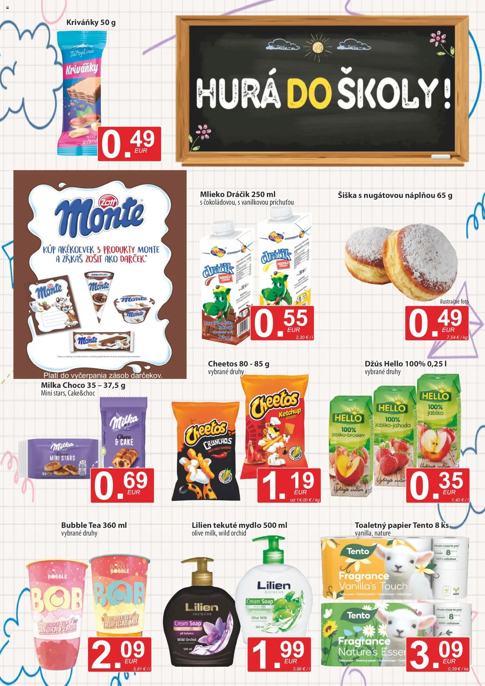 Nové CBA Verex akcie – leták je platný od 20.08.2026 | Strana: 9 | Produkty: Mlieko, Mydlo, Milka, Šiška