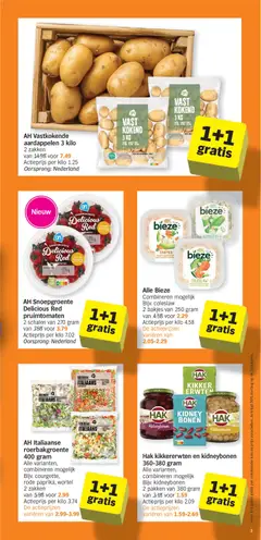 Hak kikkererwten en kidneybonen 360-380 gram, Alle varianten, combineren mogelijk. Bijv. kidneybonen. 2 pakken van 380 gram - Voorbeeld van een folder van Albert Heijn, geldig van 18.05.2026 | Pagina: 3