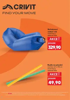 Náhled letáku Nafukovací, sedací vak, různé barvy, Nafukovací sedací vak, různé barvy, cena za 1 kus od 17.06.2026 | Strana: 10 | Produkty: Sedací vak, Nudle, Barvy