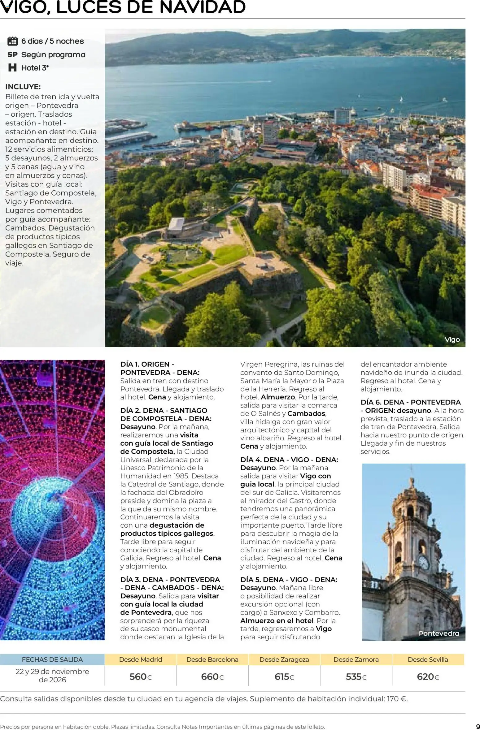 Viajes El Corte Inglés folleto Destinos Otoño y Primavera │ válido desde el 01/07/2026 | Página: 9 | Productos: Vino, Iluminación, Agua